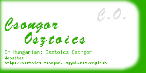 csongor osztoics business card